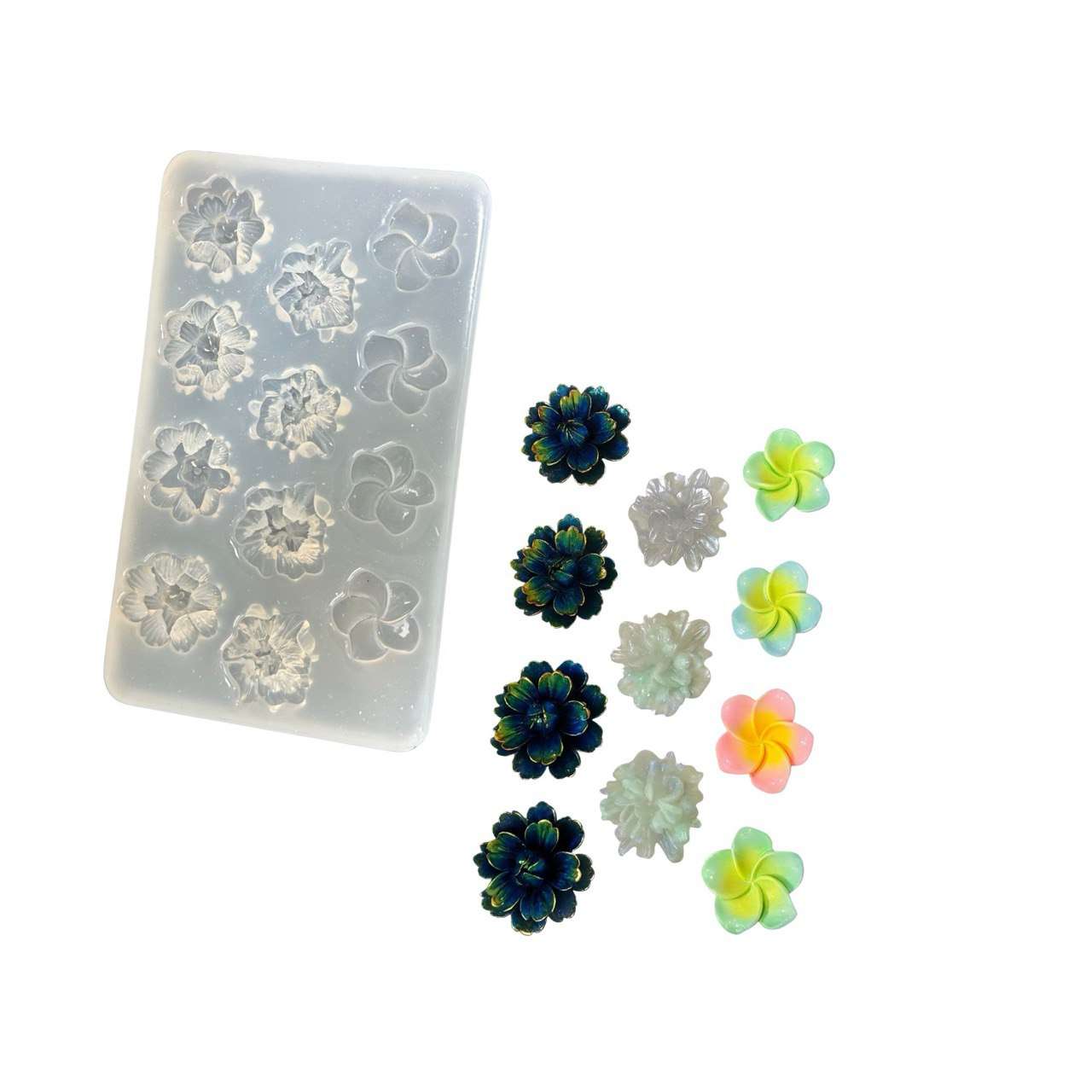 Mini Flower Silicone Mold Set for Resin, Clay, Wax, Soap Making