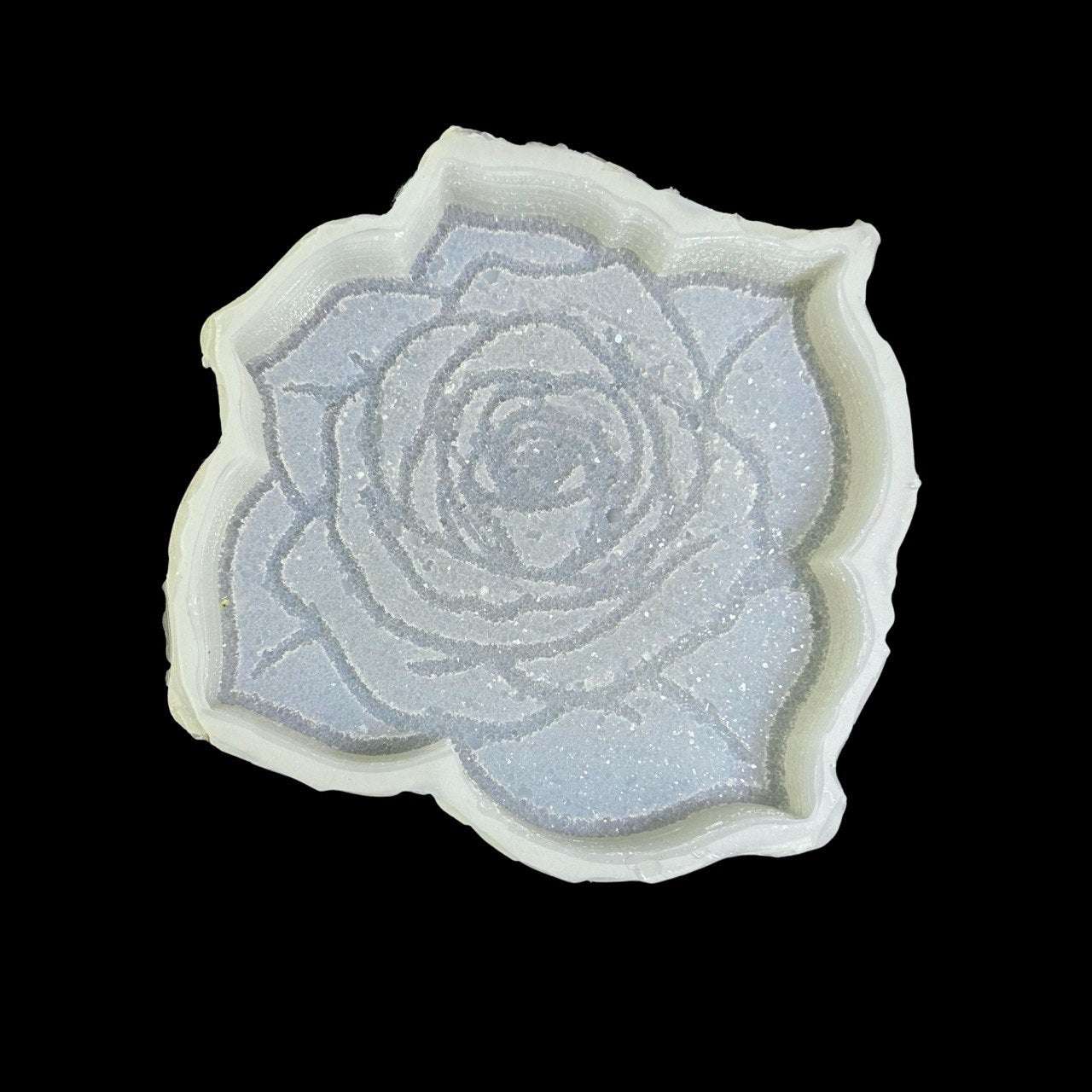 Rose Geode Tray Silicone Mold | Crystal Druzy Rose Mold