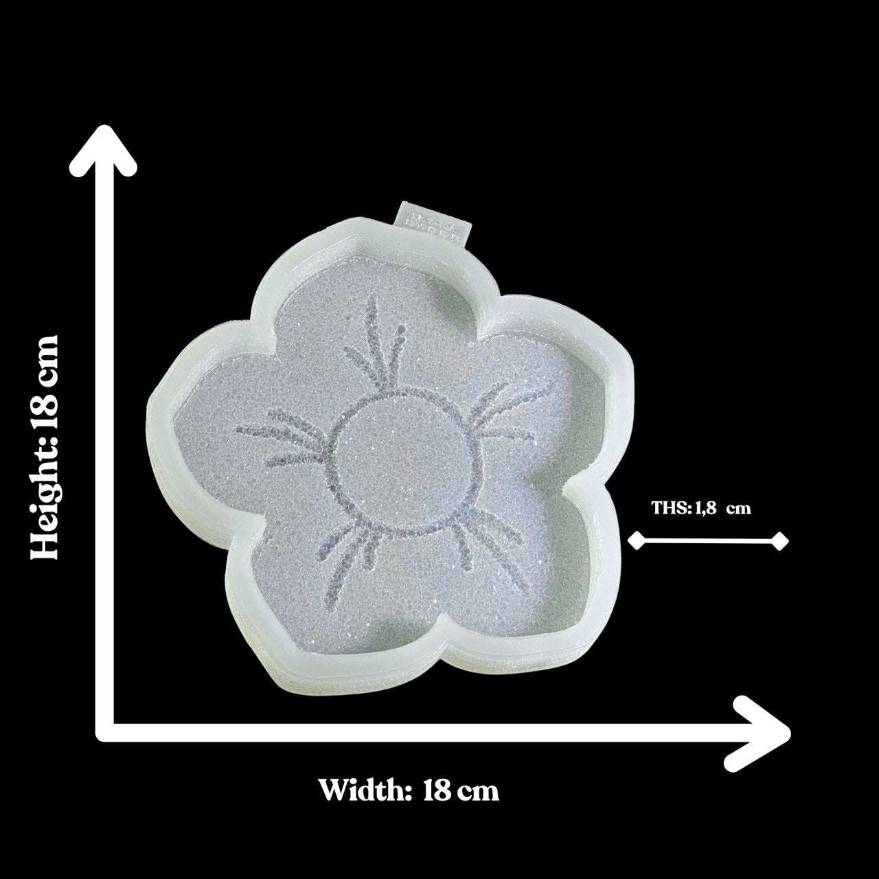 Flower Geode Tray Silicone Mold | Crystal Druzy Flower Mold