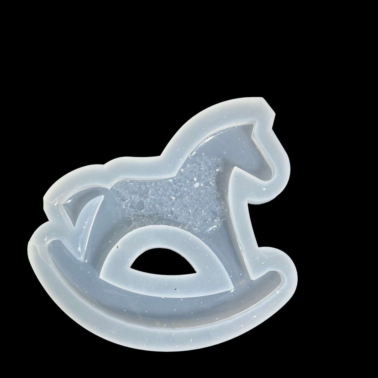 Silicone Rocking Horse Mold with Druzy Crystal
