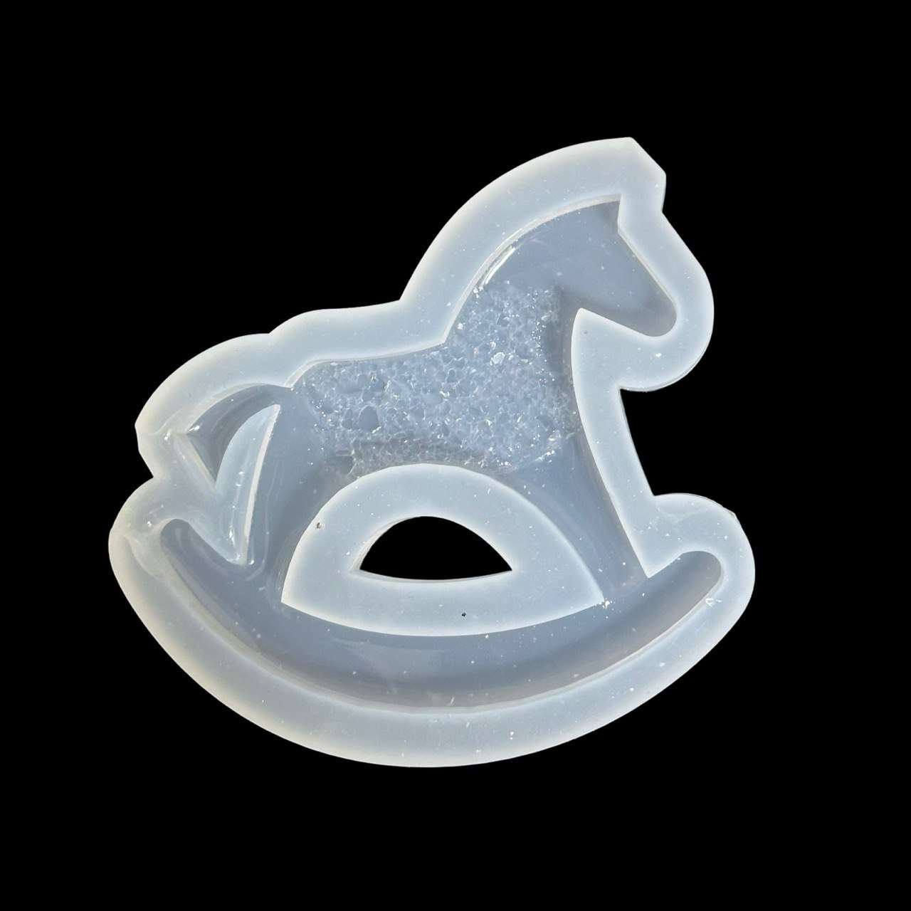Silicone Rocking Horse Mold with Druzy Crystal