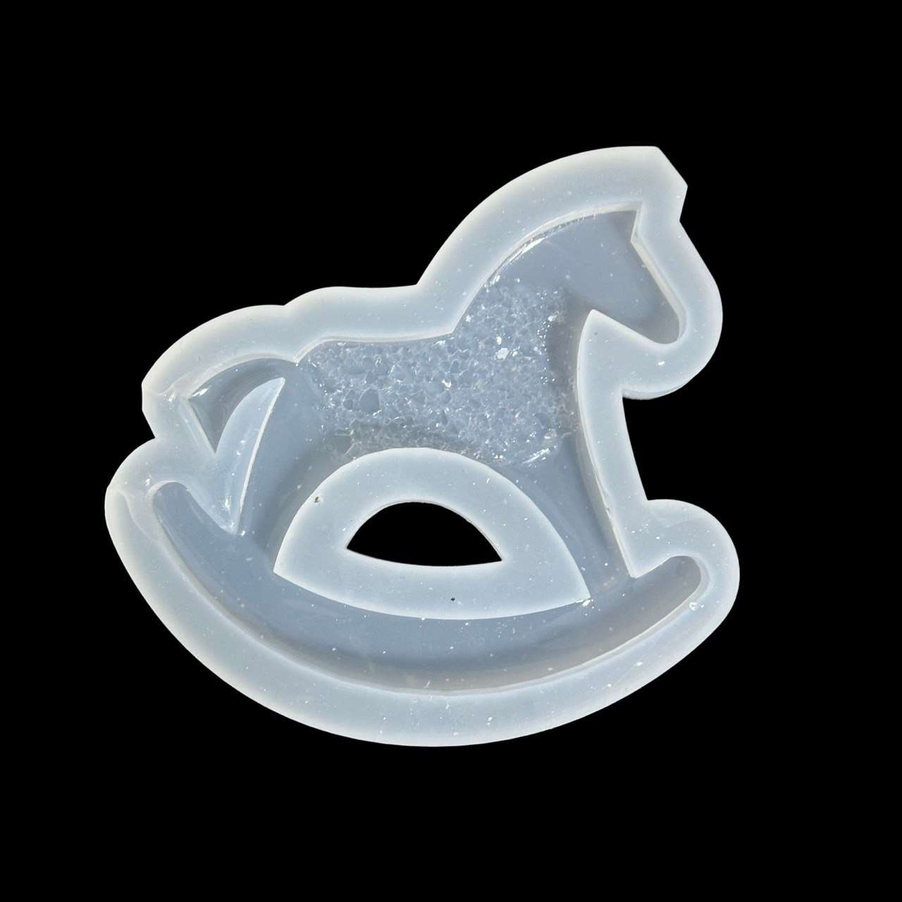 Silicone Rocking Horse Mold with Druzy Crystal
