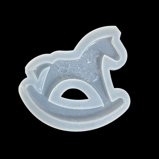 Silicone Rocking Horse Mold with Druzy Crystal