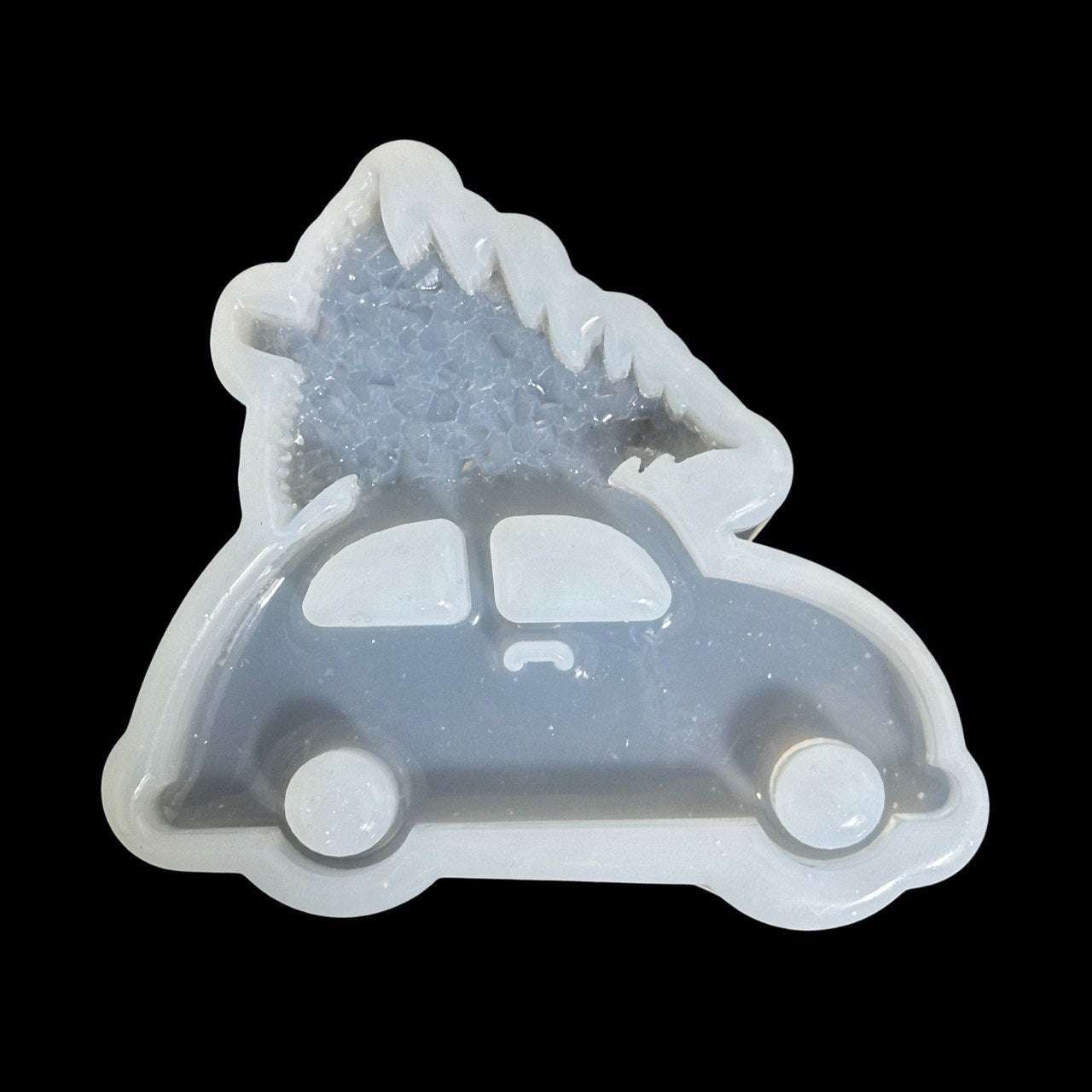 Silicone Car Mold with Druzy Crystal Christmas Tree