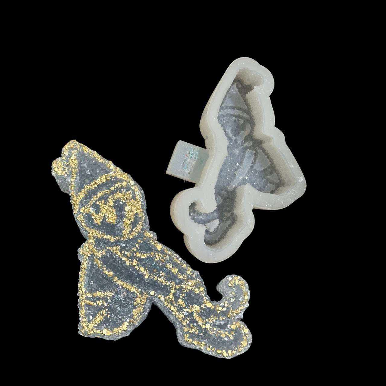 Druzy Crystal Festive Elf Silicone Mold