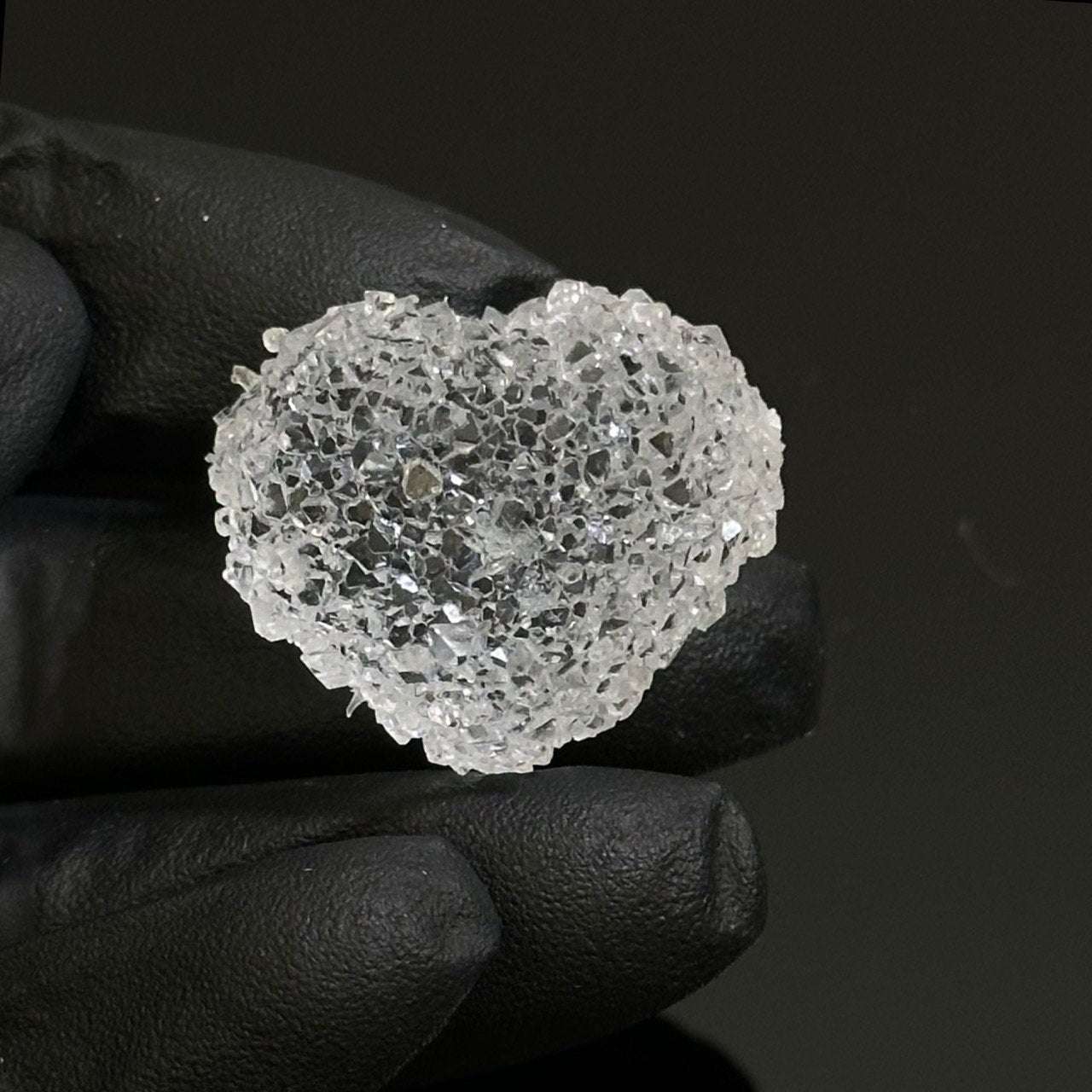 Druzy Crystal Hearts Silicone Mold • Crystal Texture Cabochons