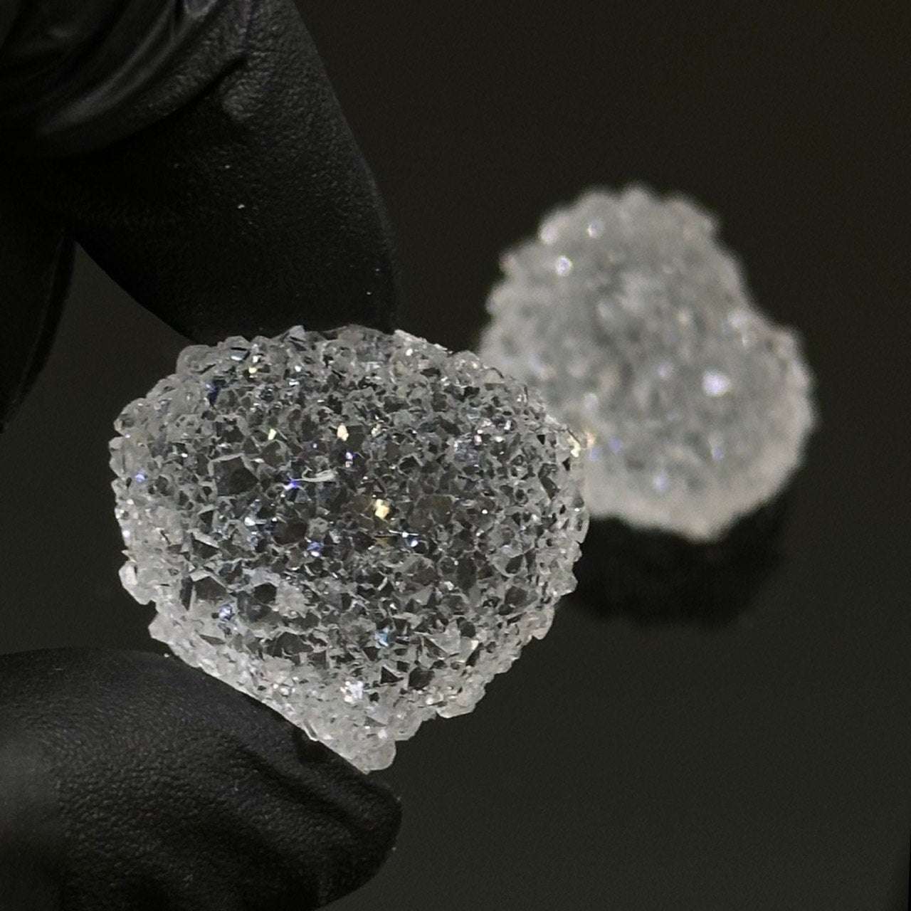 Druzy Crystal Hearts Silicone Mold • Crystal Texture Cabochons