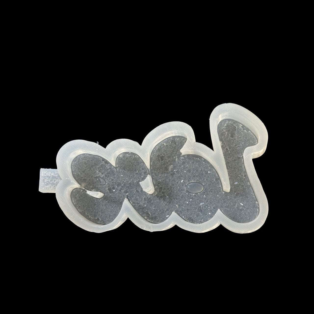 Large Druzy Silicone Mold LOVE