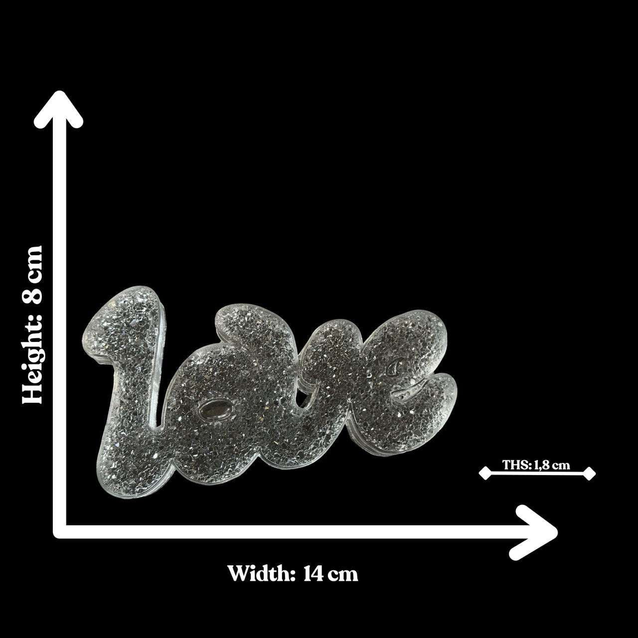 Large Druzy Silicone Mold LOVE