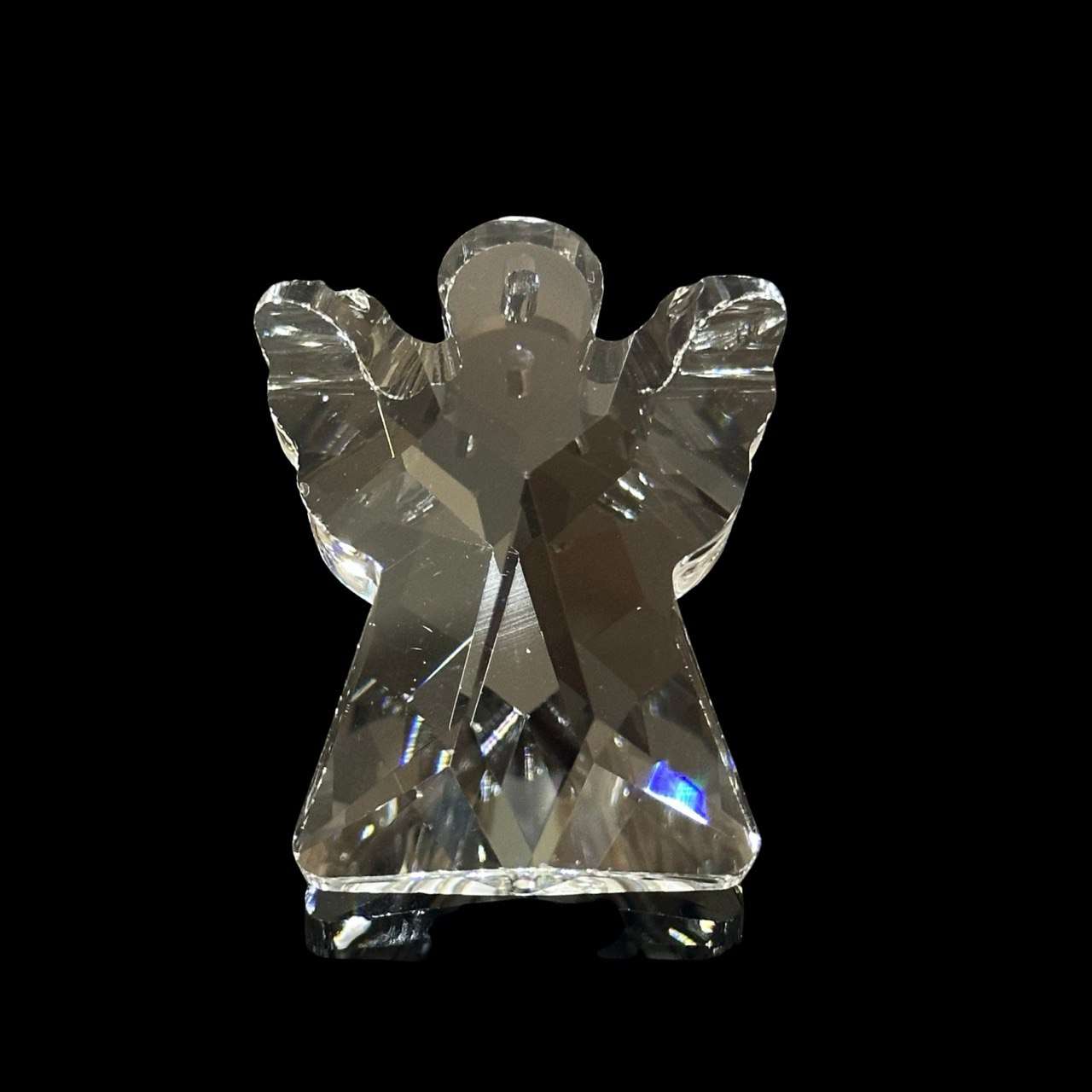 Crystal Angel Figurine – 3D Clear Prism Guardian Angel
