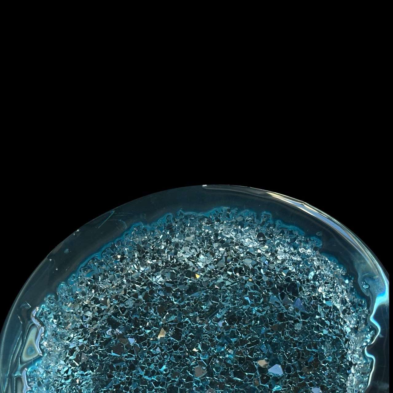 Small Round Crystal Edge Insert Silicone  Mold