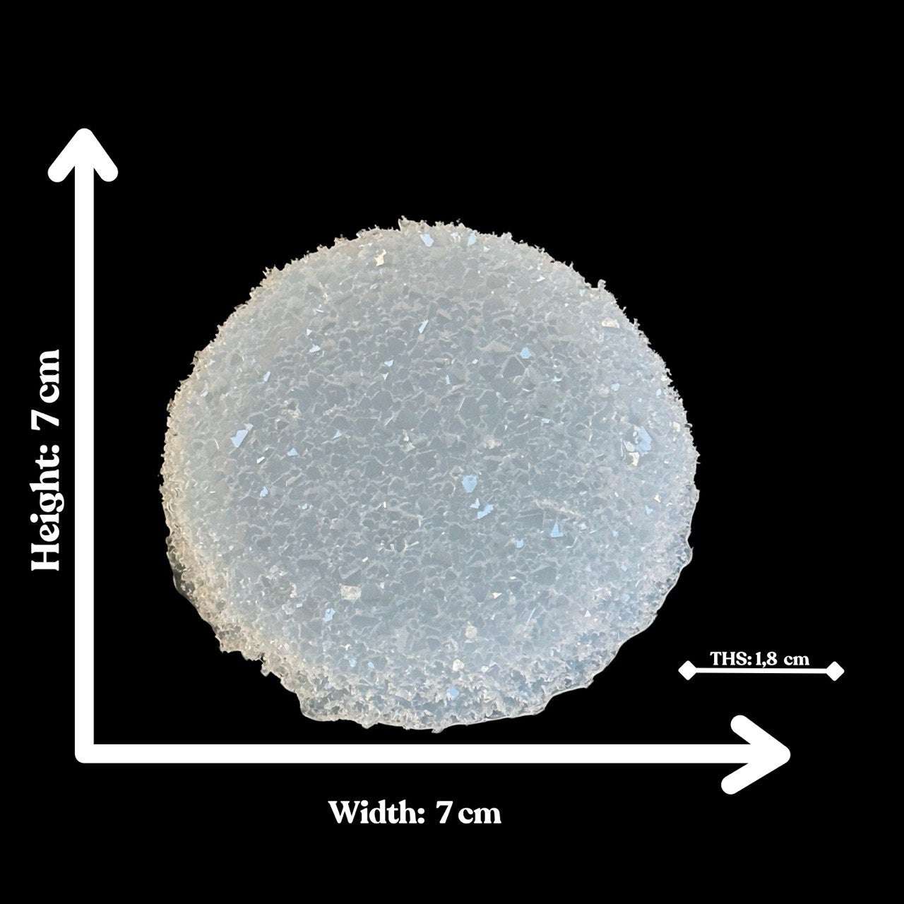 Small Round Crystal Edge Insert Silicone  Mold