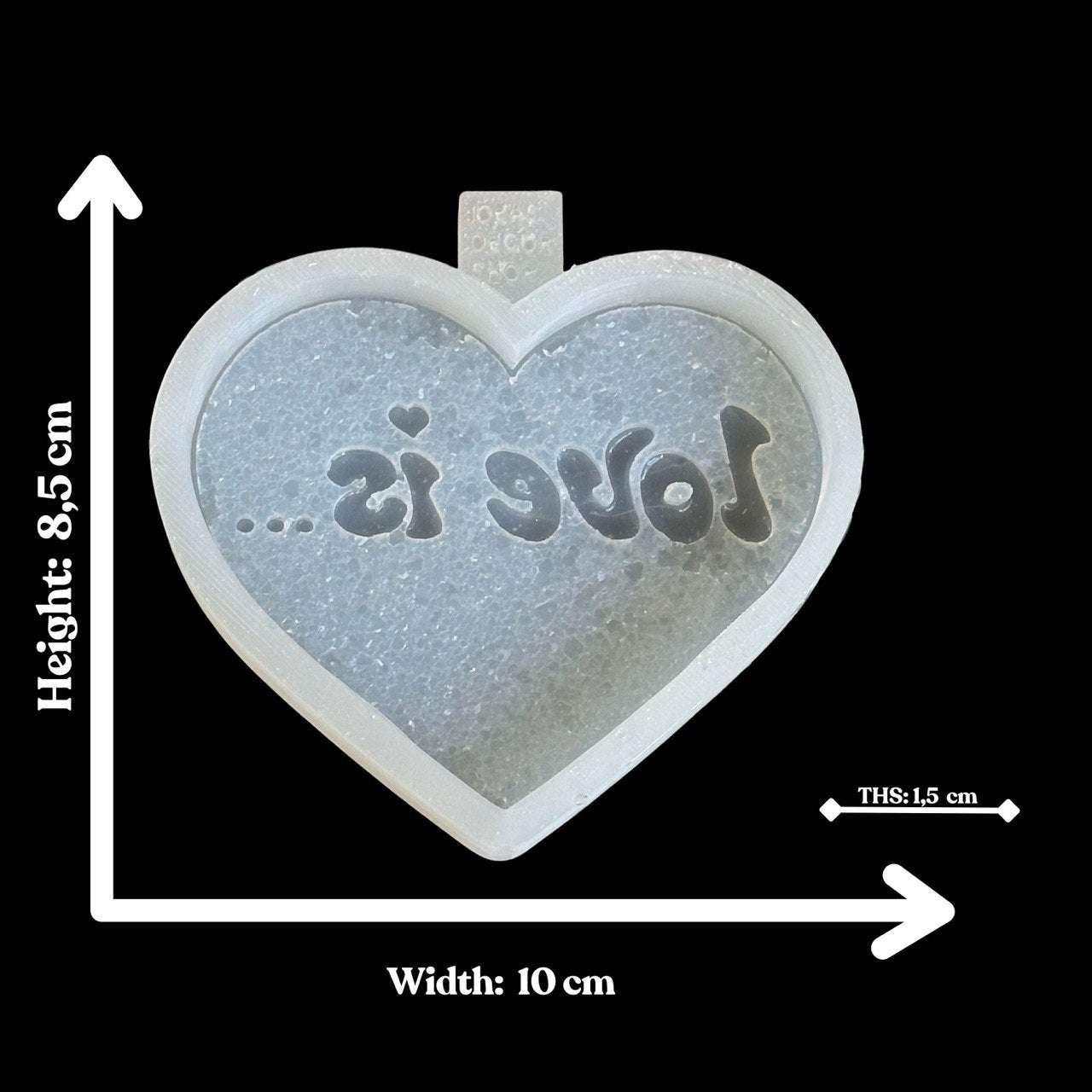 Druzy Heart Shape Resin Silicone Mold