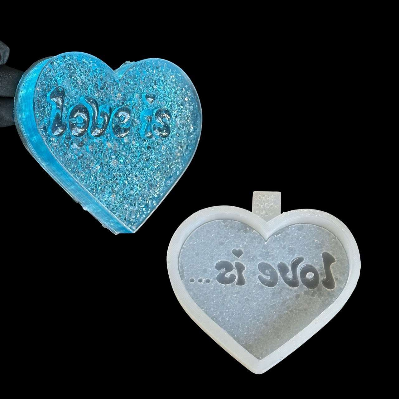 Druzy Heart Shape Resin Silicone Mold