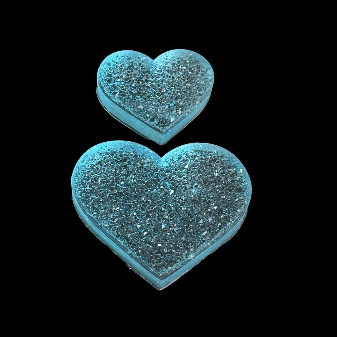 Sparkling Druzy Heart Silicone mold