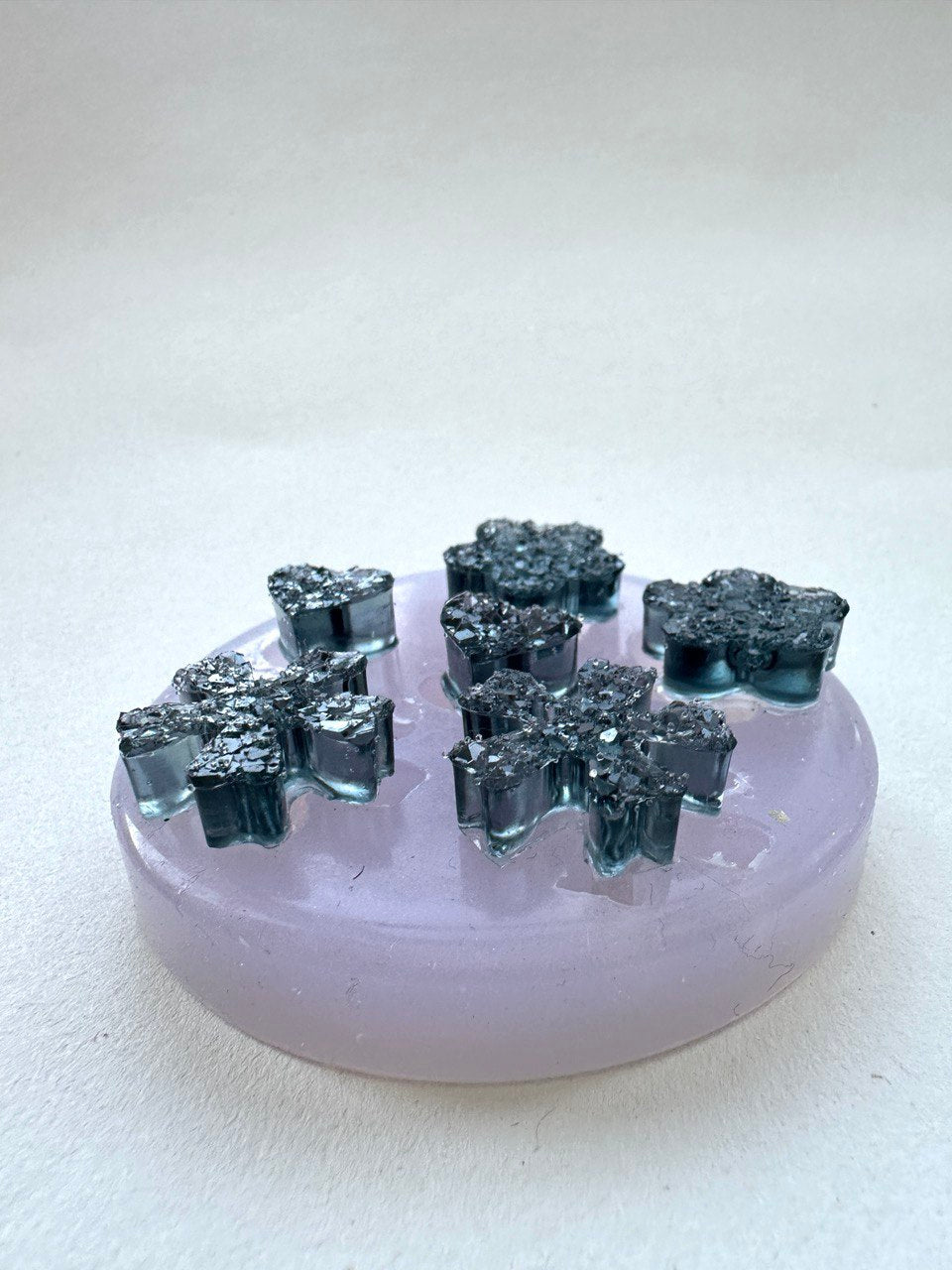 Silikonform Kristall Ohrringe Druse Set