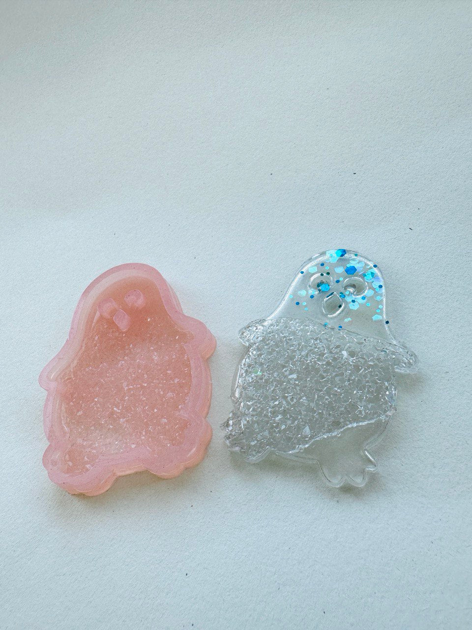Silicone Mould with Crystals - Charming Penguin Christmas Druzy Ornaments