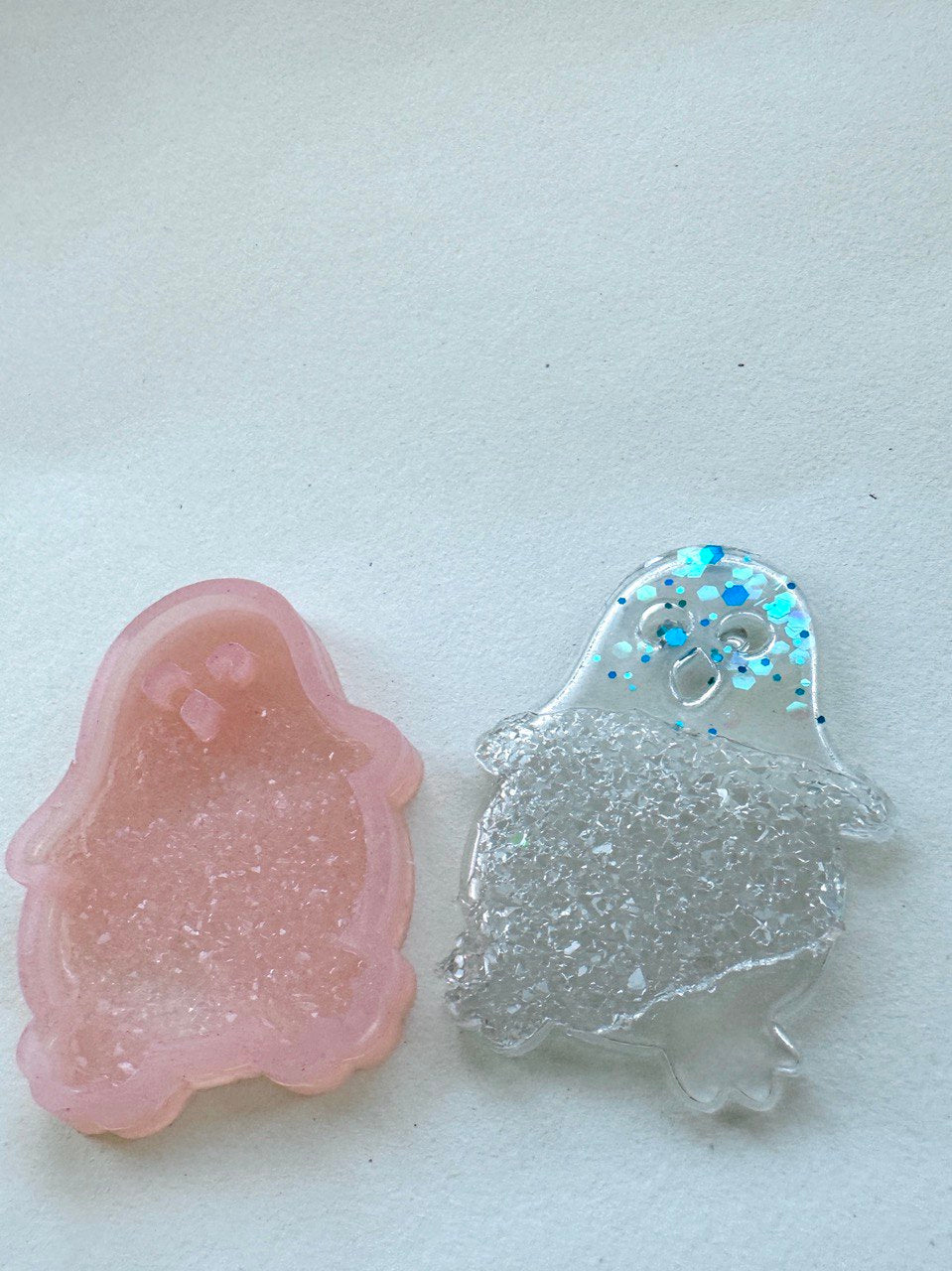 Silicone Mould with Crystals - Charming Penguin Christmas Druzy Ornaments