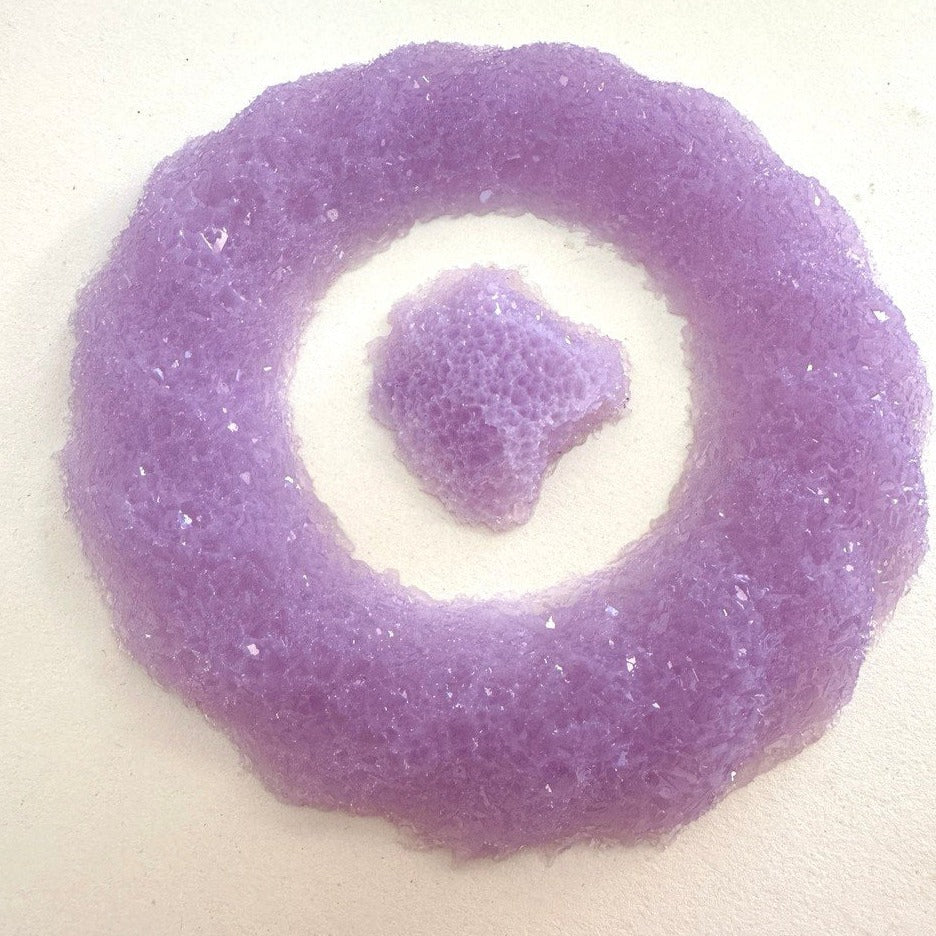 Round Amethyst Druzy Silicone Mold with Bonus Little Druzy Gift - Crafting Excellence with Mould Inserts