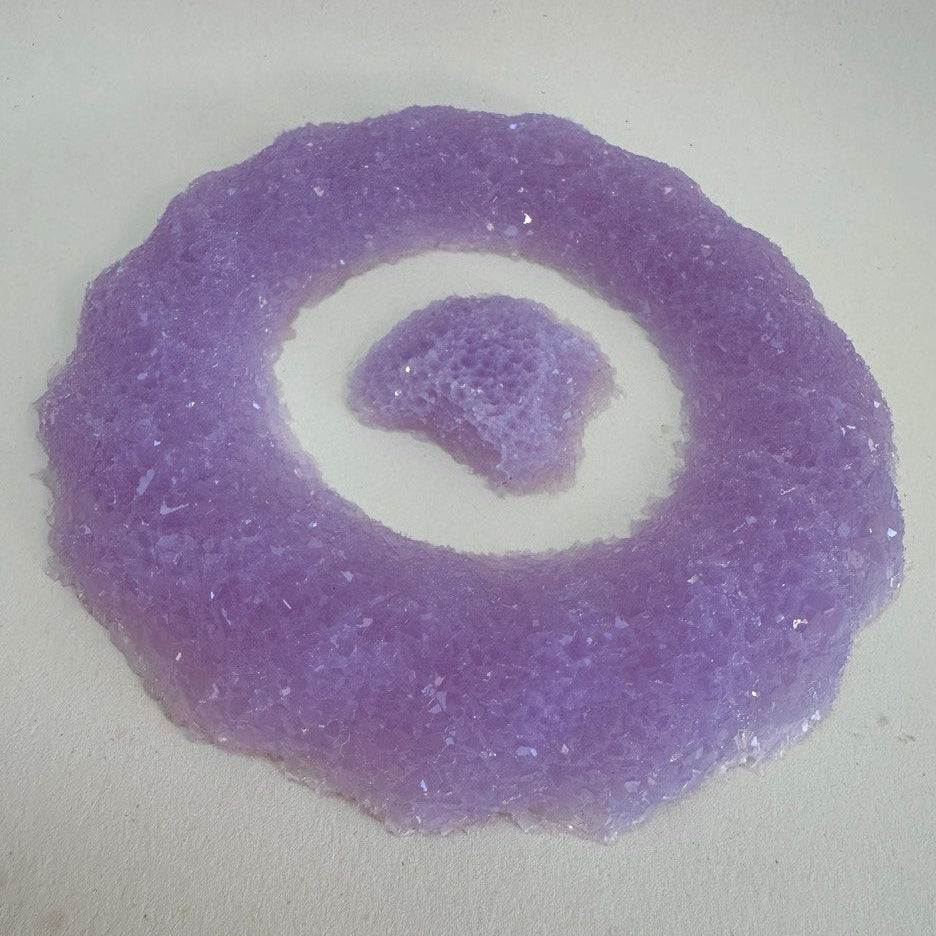 Round Amethyst Druzy Silicone Mold with Bonus Little Druzy Gift - Crafting Excellence with Mould Inserts