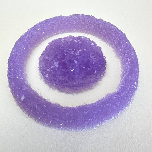 Set of 2 Round Amethyst Crystal Insert Druzy Silicone Molds - Ideal for Resin, Jesmonite, Clay Projects