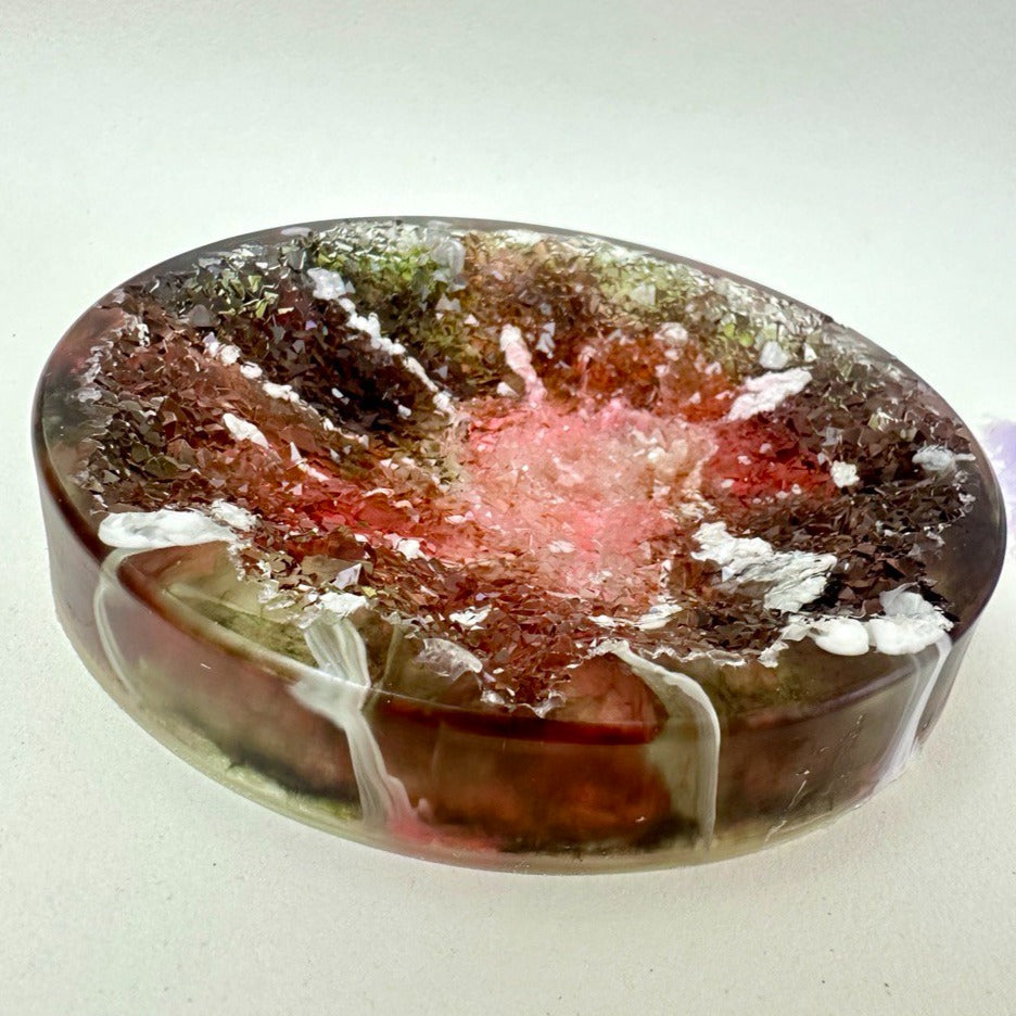 Round Amethyst Druzy Crystal Insert Silicone Mold - Create Stunning Druzy Designs