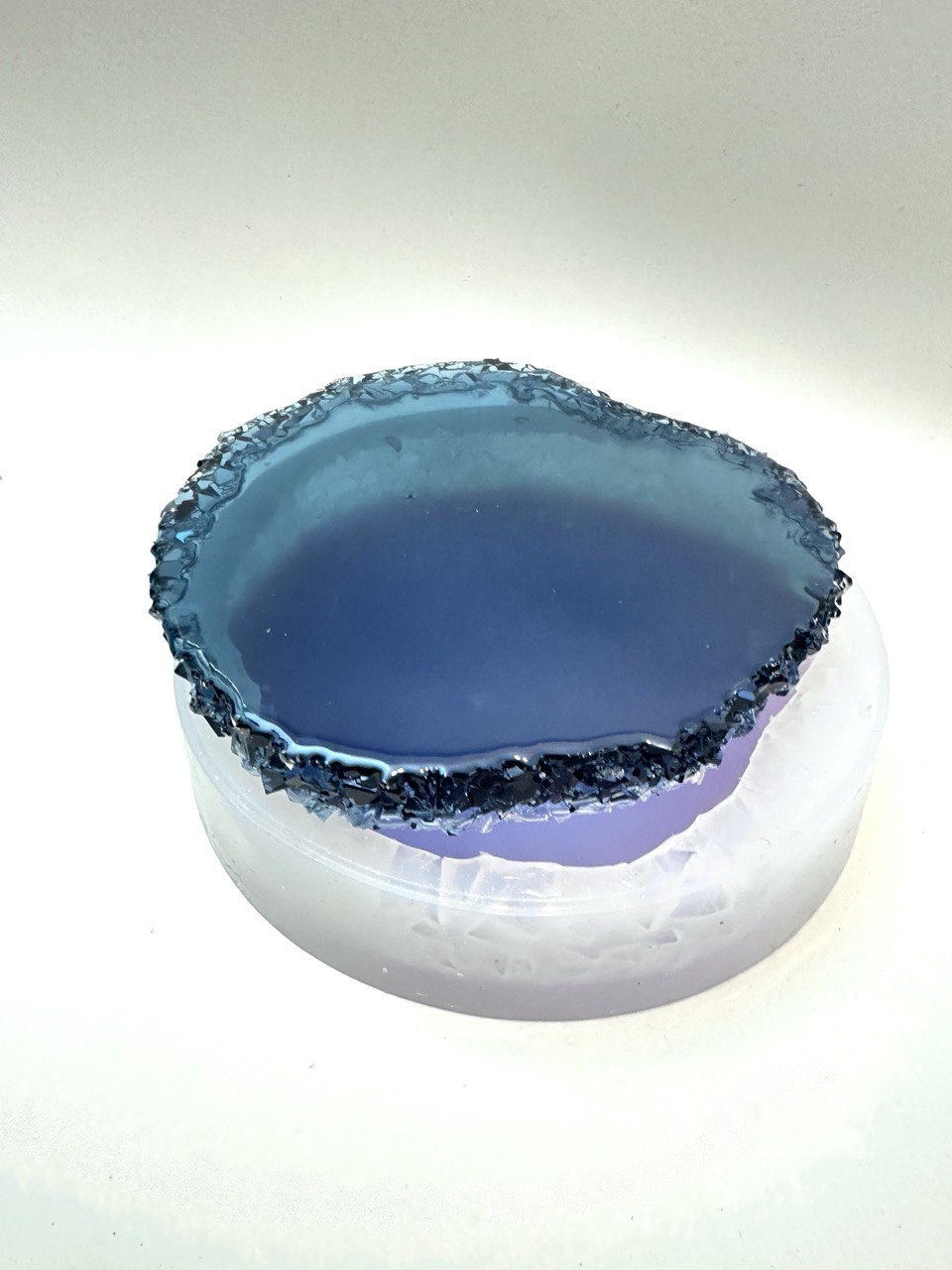 Irregular Tray with crystal edges Silicone mold