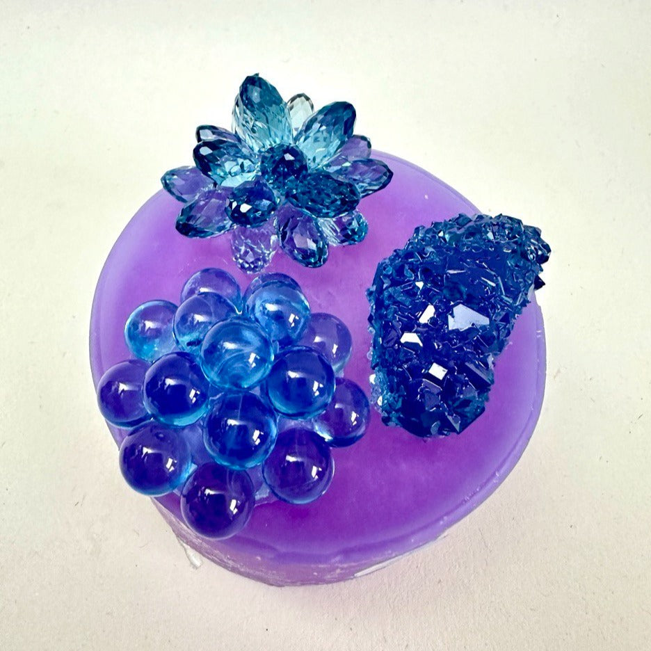 Уникальный набор эксклюзивных кристаллических форм: гроздь и пузырьковый цветок, декоративный хрустальный цветок