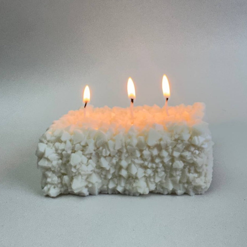 Große, quadratische Silikonform für Kerzenmacher mit eingebetteten Kristallen