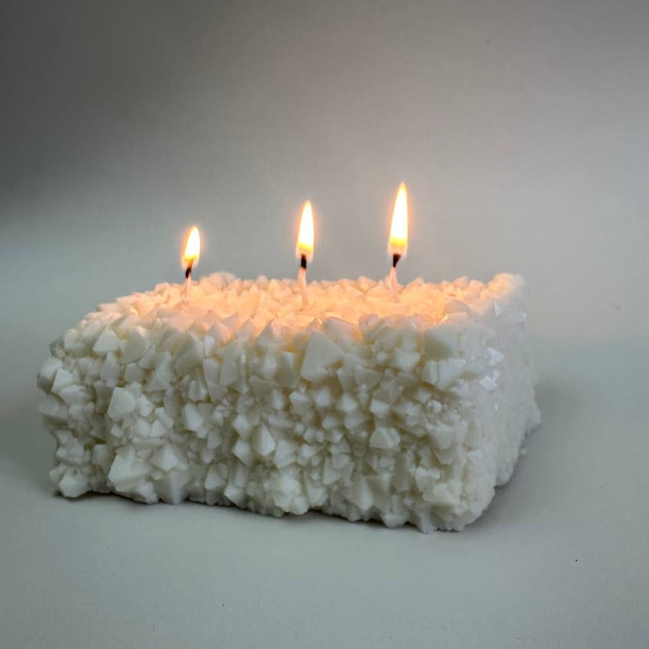 Crystal-Embedded Candle Maker's Large Square Silicone Mold