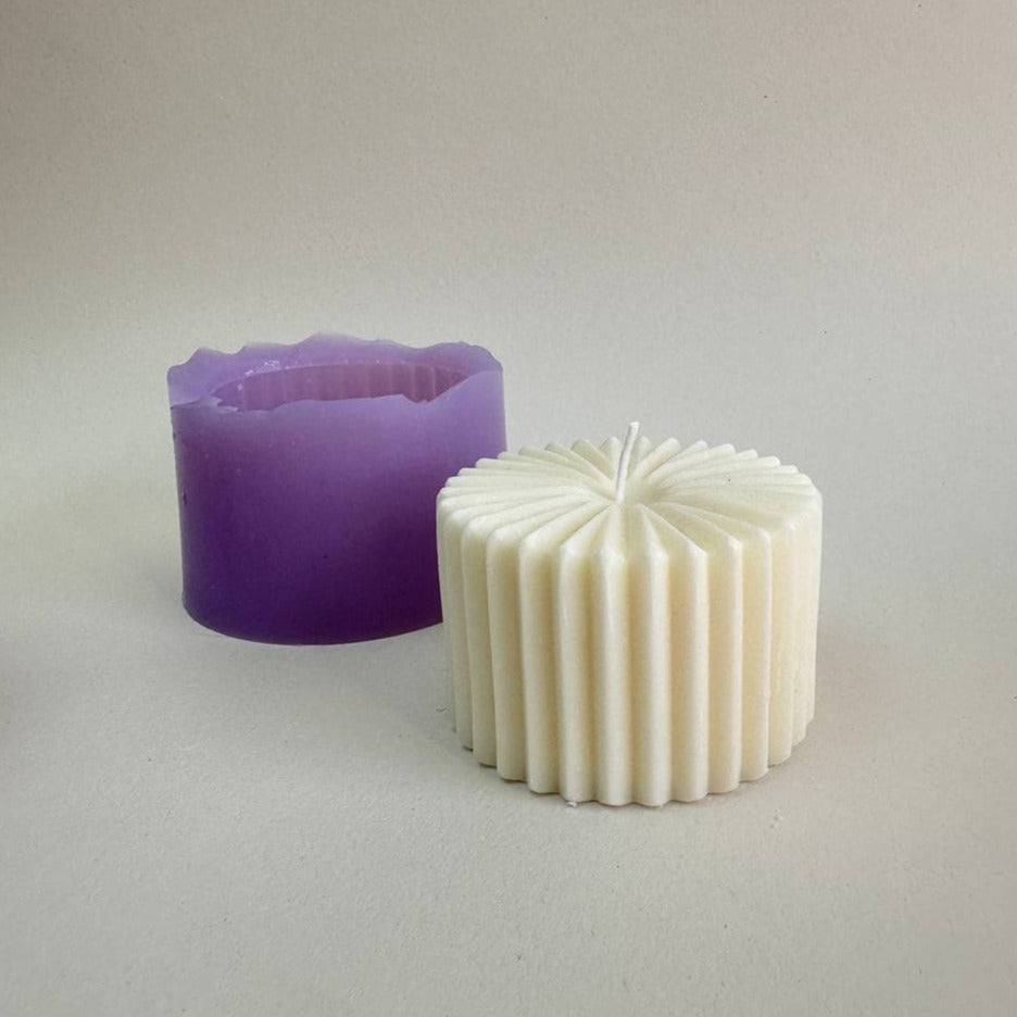Elegant Twirl Candle Mold - Artisan Silicone Craft