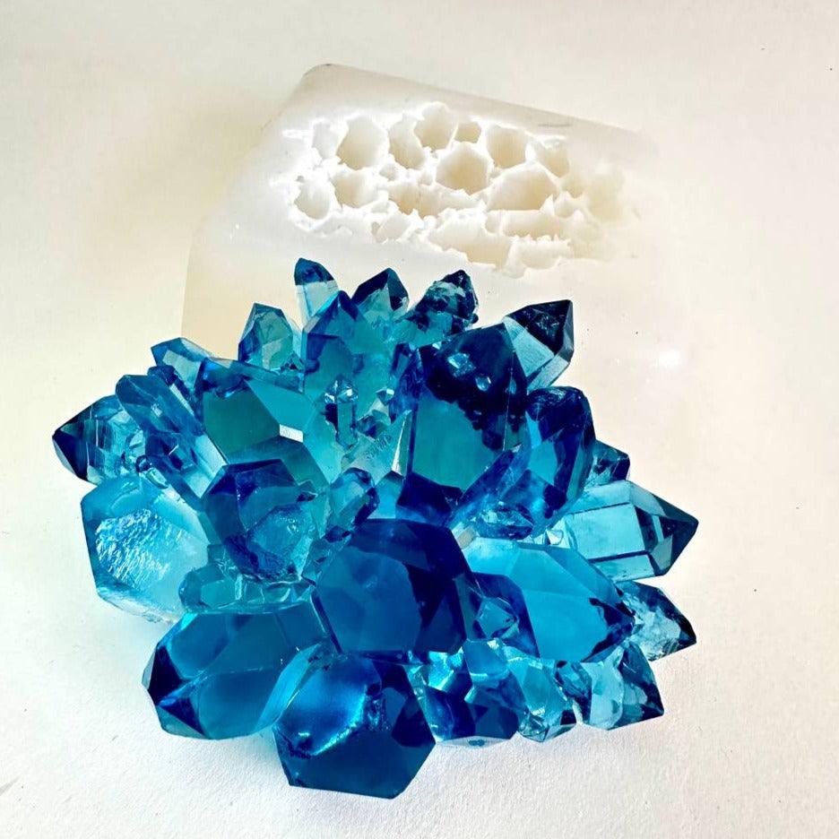 Premium Large Crystal Silicone Mold - Professional Cluster Design for Resin Art - Ideas Decor Shop