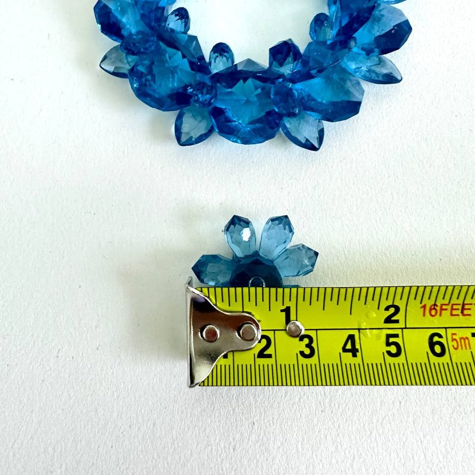 Handcrafted Dual Flower Crystal Silicone Molds for Resin Casting - Create Stunning Blue Crystal Clusters - Perfect for DIY Jewelry and Home Decor, Easy to Demold - Perfect for DIY Jewelry, Crafts, Home Decor - Blue Crystal Effect
