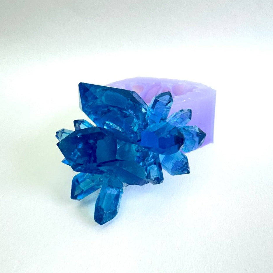 Neue mittelgroße Kristall-Silikonform – professionelles Cluster-Design für Kunstharz