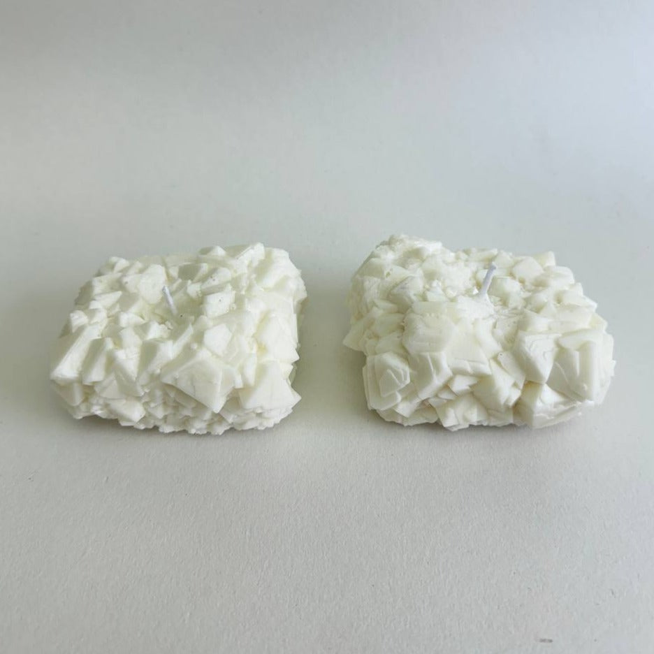 Set mit 2 quadratischen Kristall-Kerzenformen aus Silikon – perfekt für die Kerzenherstellung