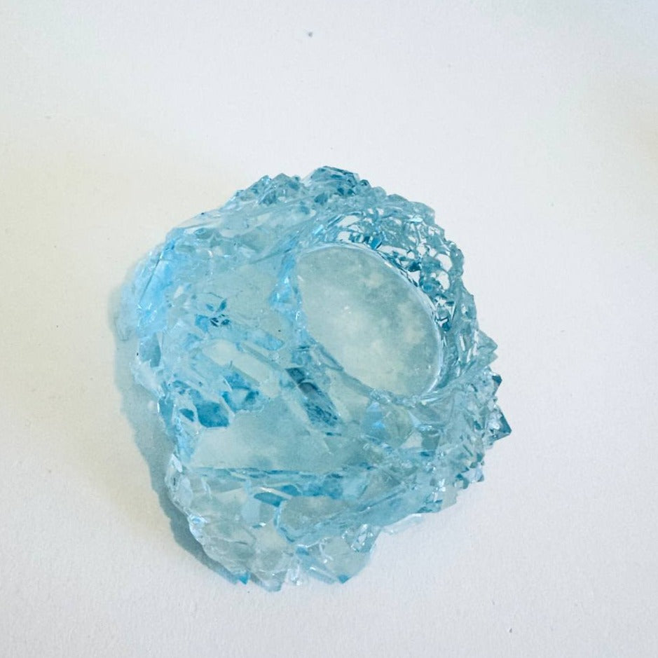 Crystal Tea Light Holder Silicone Mold - Geode Resin Casting Mold for Stunning Quartz Decor