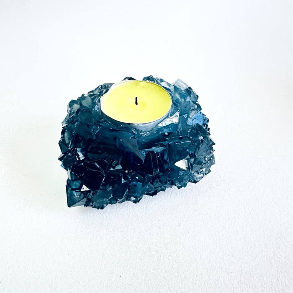 Square Handmade Crystal Tea Light Holder Mold, Perfect for Geode Resin Casting