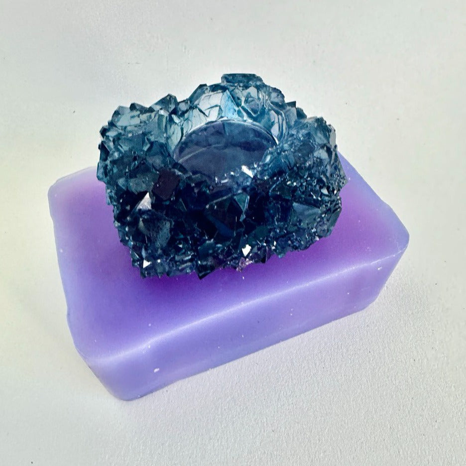 Kristall-Teelichthalterform, ein handwerkliches Wunderwerk, perfekt für den Geodenharzguss