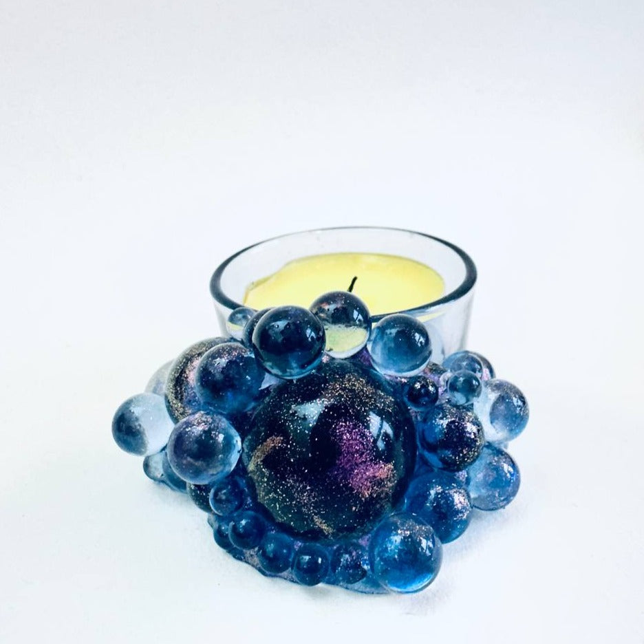 Exquisite einzigartige Seifenblasen-Kerzen-Teelichthalter-Silikonform