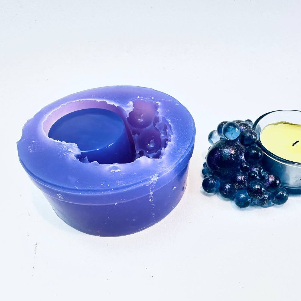 Exquisite einzigartige Seifenblasen-Kerzen-Teelichthalter-Silikonform