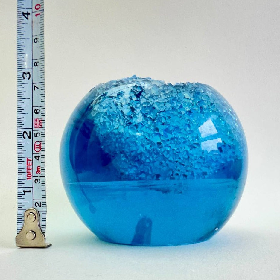 Handgefertigte extra große Silikonharzform zur Herstellung von Kristall-Geodenkugeln