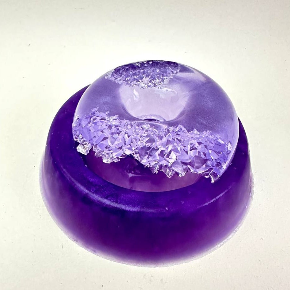 Funkelnde Eleganz: Kristall-Donut-Geode-Silikonharzform
