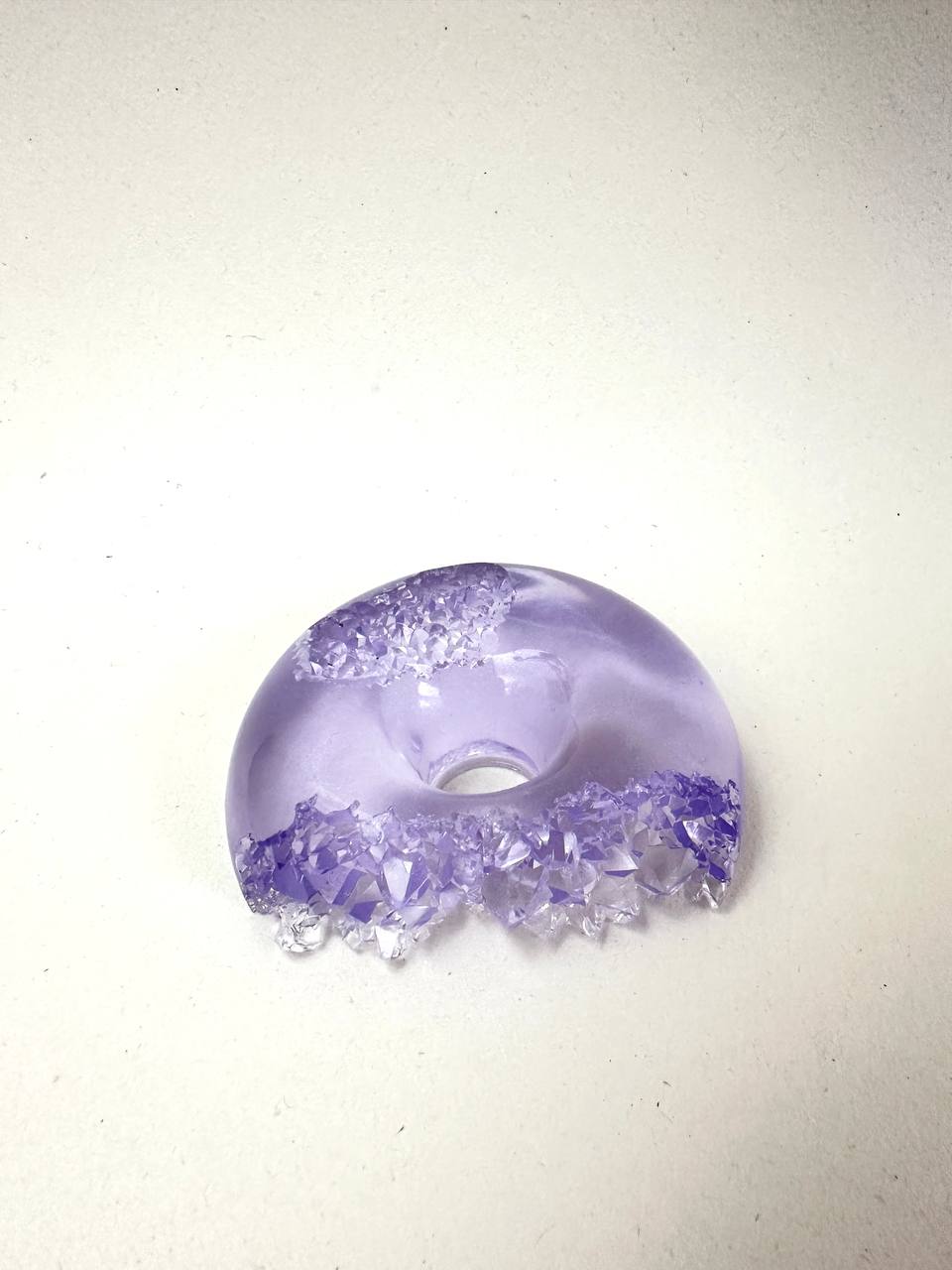 Sparkling Elegance: Crystal Donut Geode Silicone Resin Mold