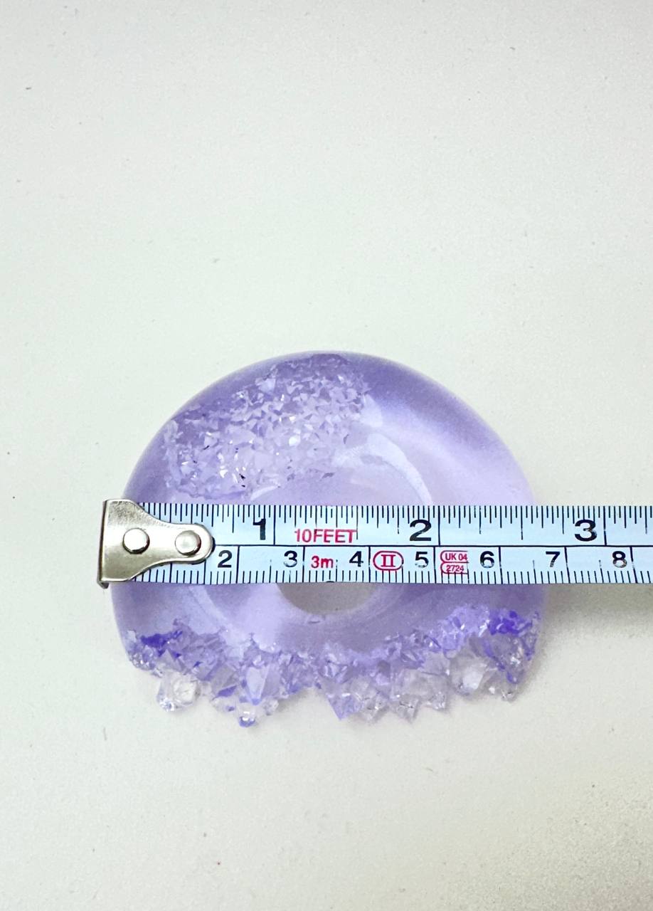 Sparkling Elegance: Crystal Donut Geode Silicone Resin Mold