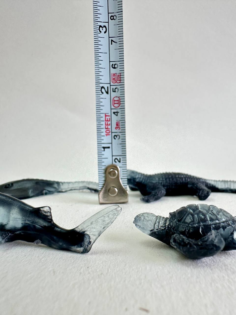 Small Natural Figure Set Mould: Turtle, Stingray, Crocodile, Whale
