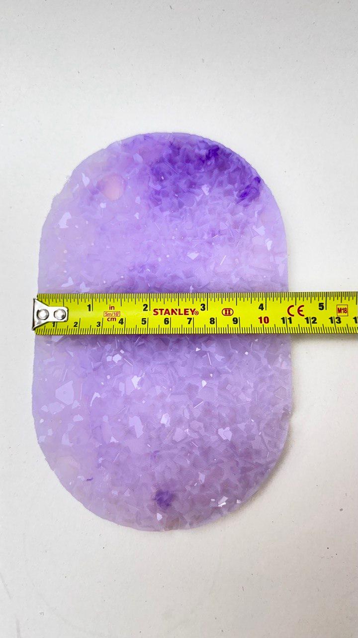 Oval Amethyst insert druse of Crystal silicone Mold - Ideas Decor Shop