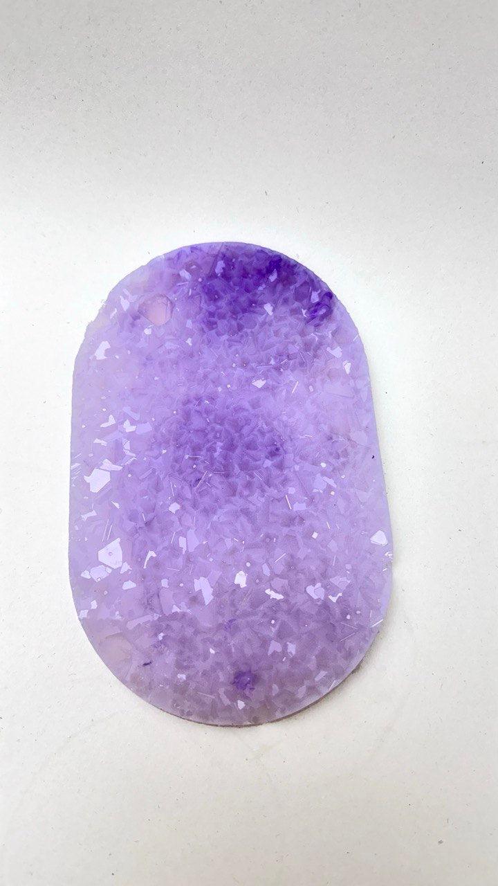 Oval Amethyst insert druse of Crystal silicone Mold - Ideas Decor Shop