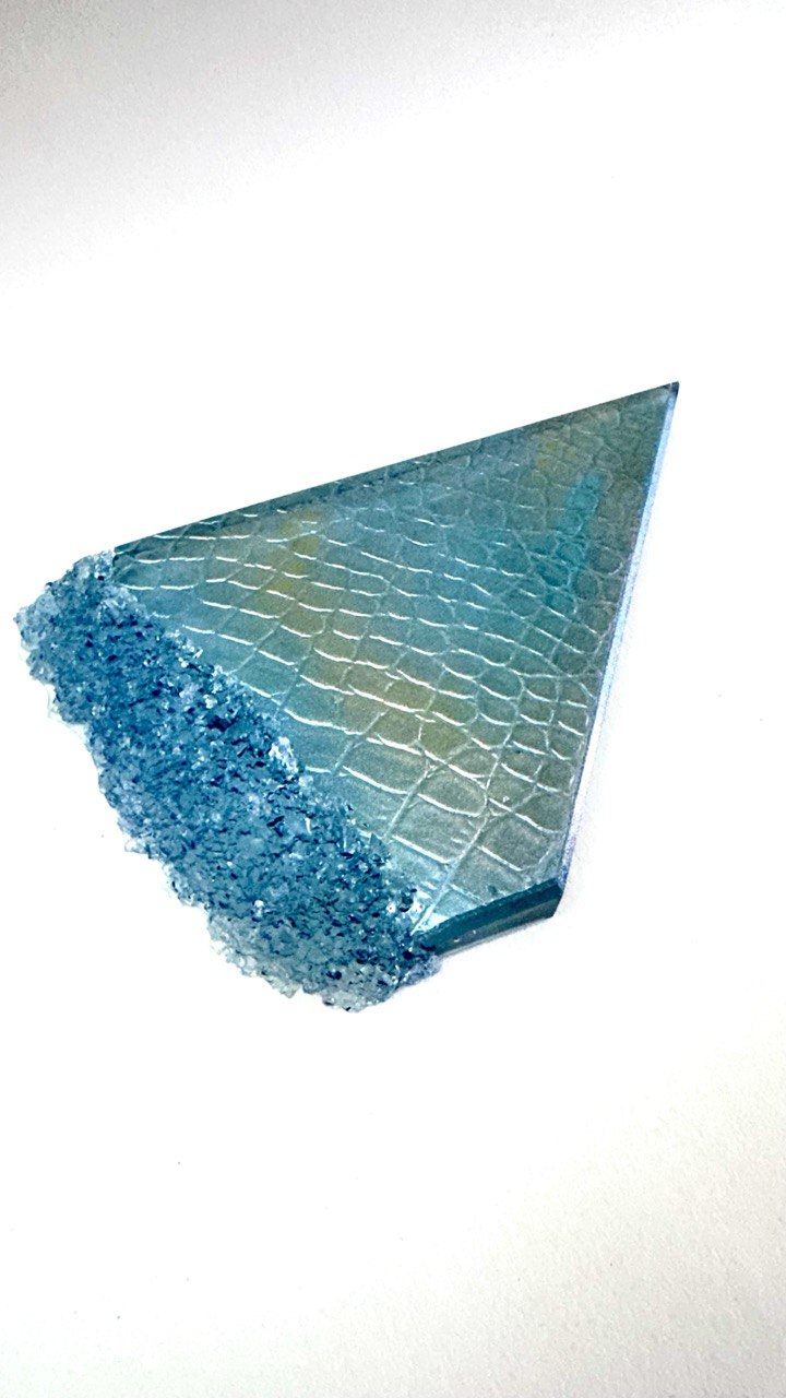 Unique Tray Silicone Mold with Snake Skin & Crystal Chips, DIY Resin/Plaster/Gesmonite