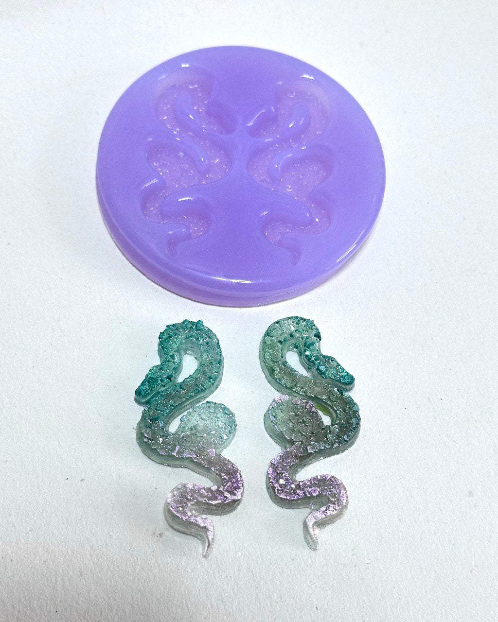 Set of 2 Crystal Snake Silicone Molds