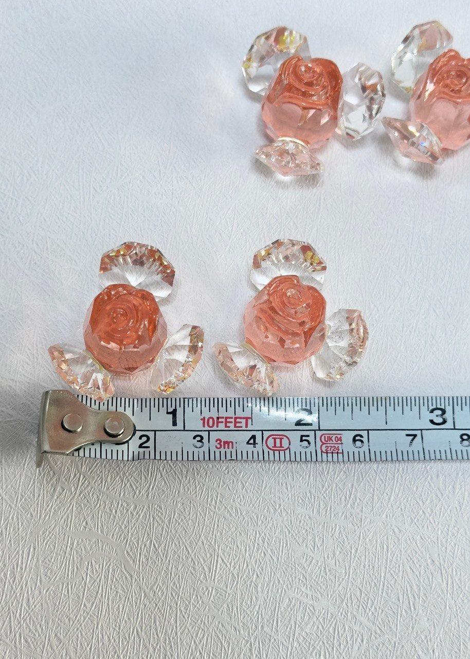 Crystal Floral Rose Silicone Resin Molds - Set of 4 Rose - Ideas Decor Shop